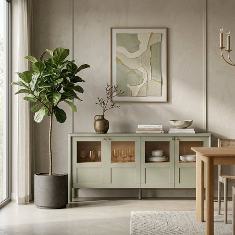 Modern European furniture - Solid Pine 4-Door Sideboard - www.oroa.com