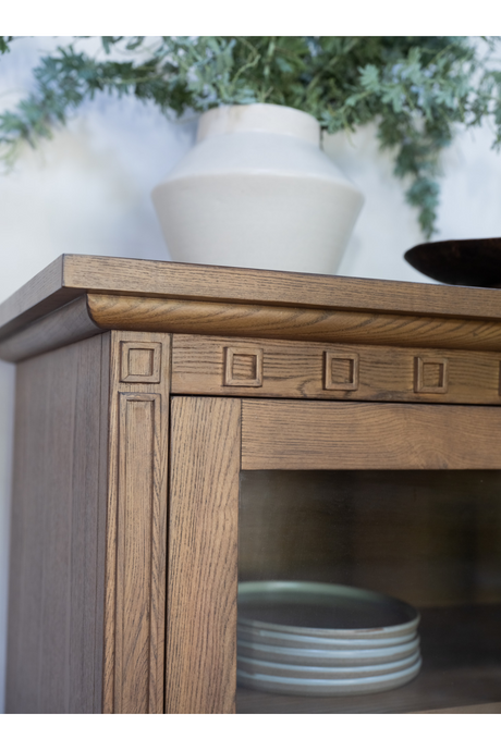 Modern European furniture - Brown Ash 4-Door Sideboard - www.oroa.com