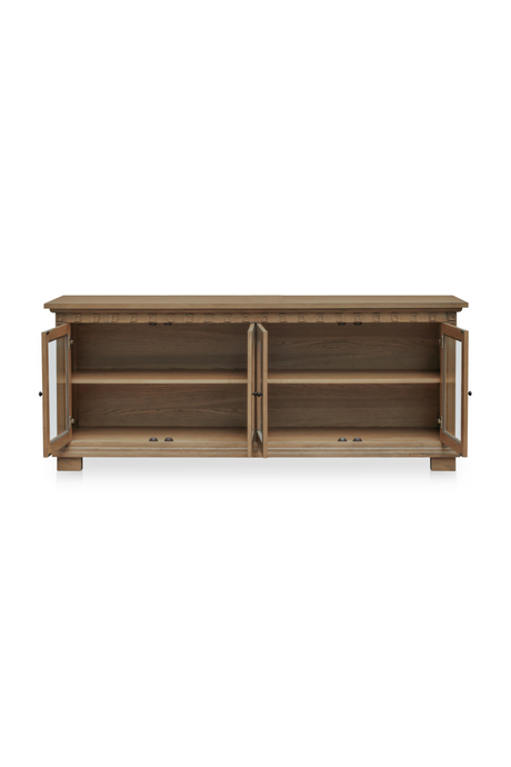 Modern European furniture - Brown Ash 4-Door Sideboard - www.oroa.com