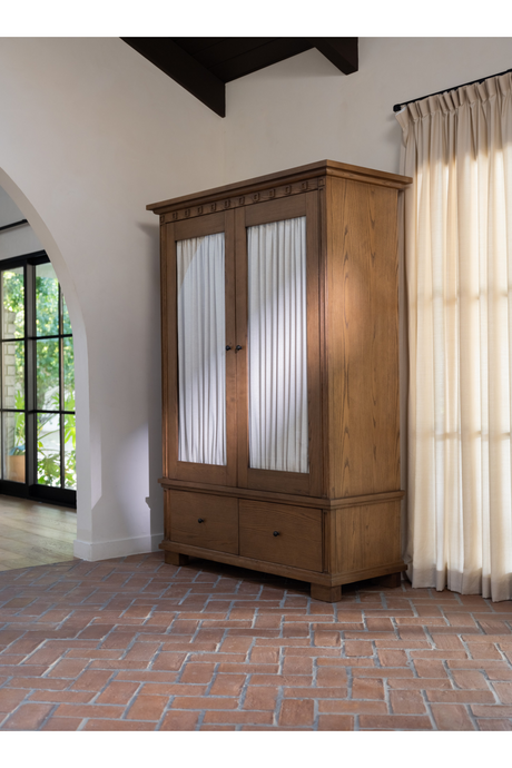 Modern European furniture - Brown Ash 2-Door Tall Cabinet - www.oroa.com
