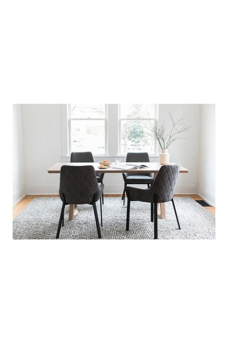 Modern European furniture - Quilted Upholstered Dining Chairs (2) - www.oroa.com