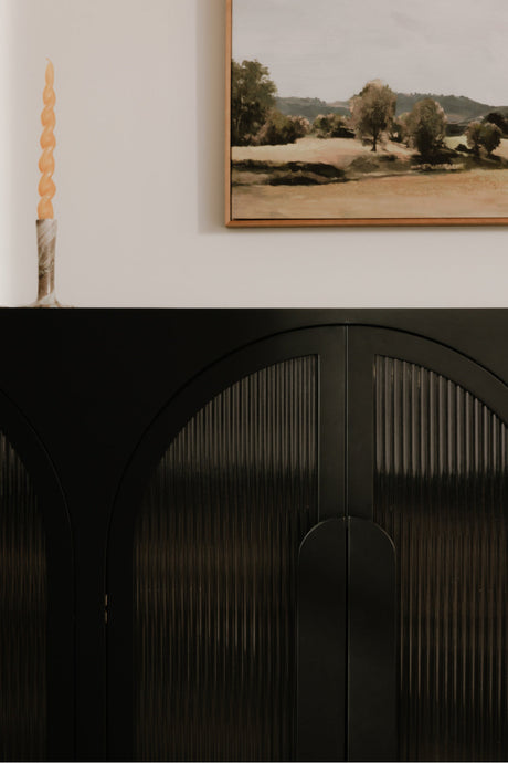 Modern European furniture - Black Arched 6-Door Sideboard - www.oroa.com