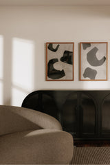 Modern European furniture - Black Arched 6-Door Sideboard - www.oroa.com