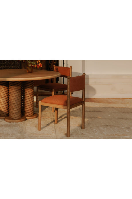 Modern European furniture - Wooden Framed Vintage Dining Chairs (2) - www.oroa.com
