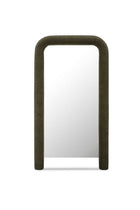 Modern European furniture - Ruched Upholstered Floor Mirror - www.oroa.com