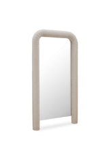 Modern European furniture - Ruched Upholstered Floor Mirror - www.oroa.com