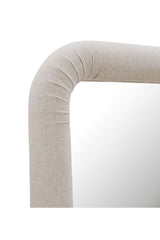 Modern European furniture - Ruched Upholstered Floor Mirror - www.oroa.com