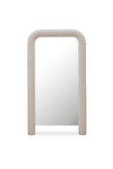 Modern European furniture - Ruched Upholstered Floor Mirror - www.oroa.com