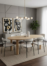 Modern European furniture - Light Oak Oval Dining Table - www.oroa.com