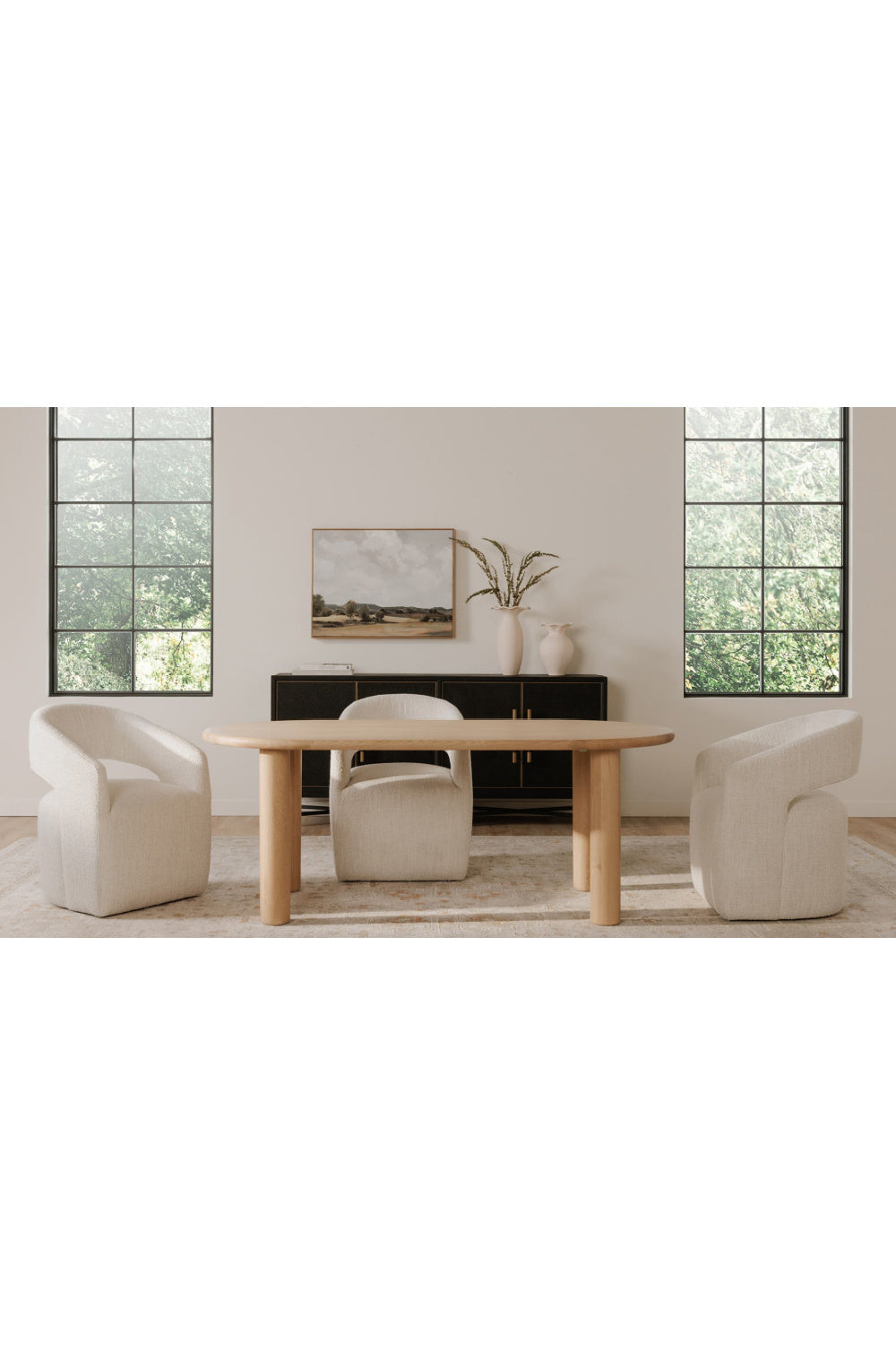 Modern European furniture - Light Oak Oval Dining Table - www.oroa.com
