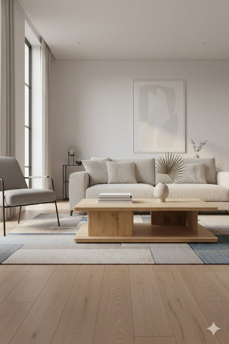 Modern European furniture - Oak Open Storage Coffee Table - www.oroa.com
