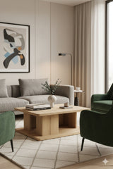Modern European furniture - Oak Open Storage Coffee Table - www.oroa.com
