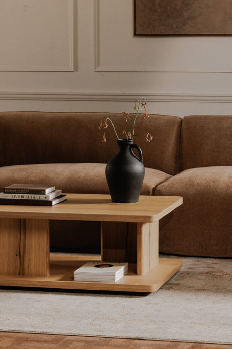 Modern European furniture - Oak Open Storage Coffee Table - www.oroa.com