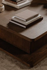 Modern European furniture - Oak Open Storage Coffee Table - www.oroa.com