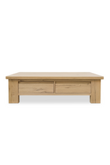 Modern European furniture - Rustic Oak Storage Coffee Table - www.oroa.com