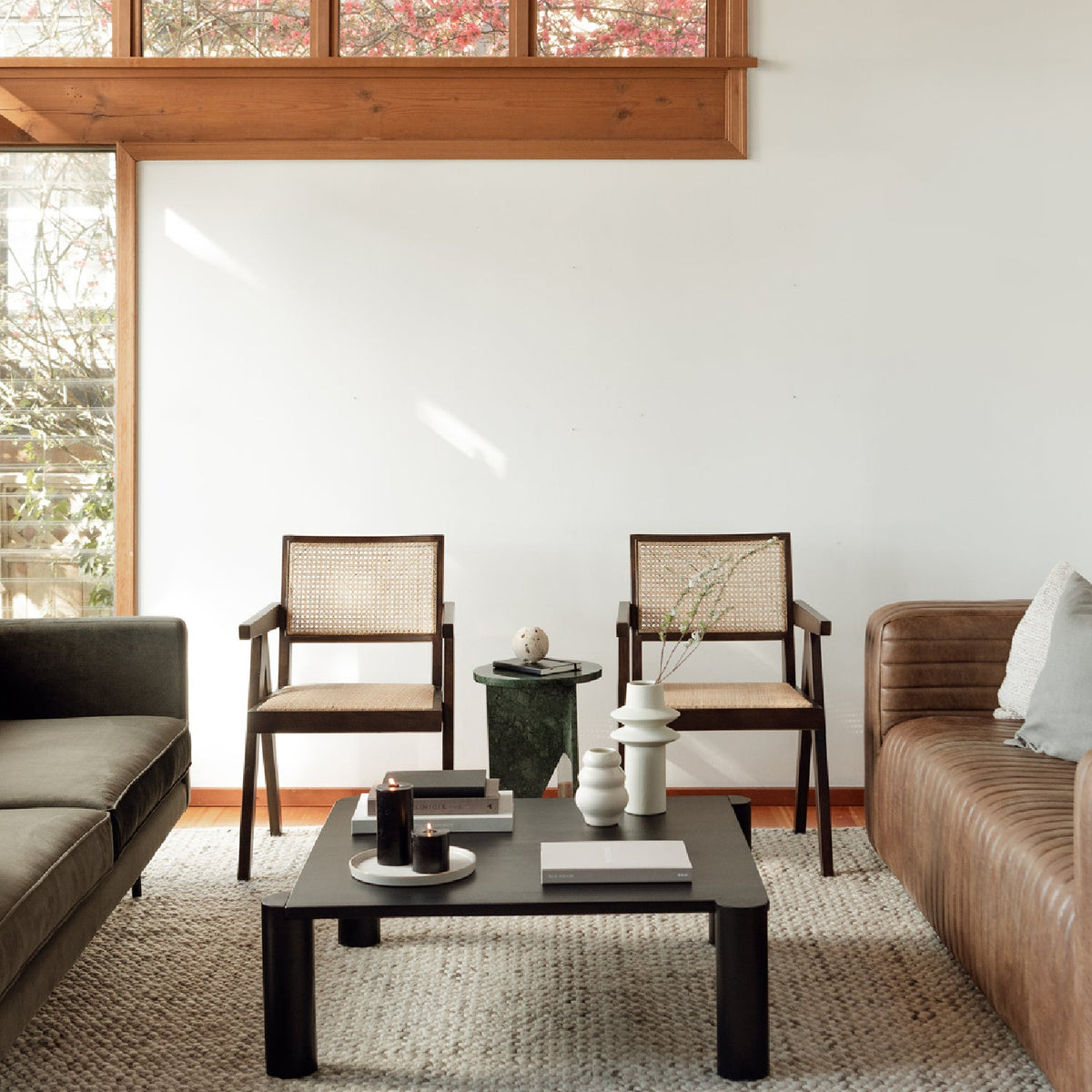 Modern European furniture - Rattan Mid-Century Dining Chairs (2) - www.oroa.com