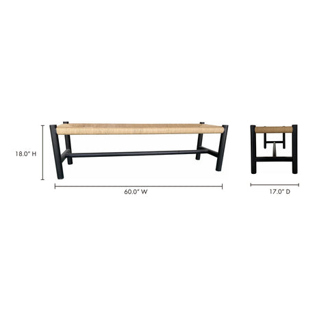 Modern European furniture - Woven Fibers Bench - www.oroa.com
