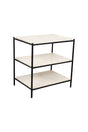 Modern European furniture - White Marble 3-Layer Nightstand - www.oroa.com