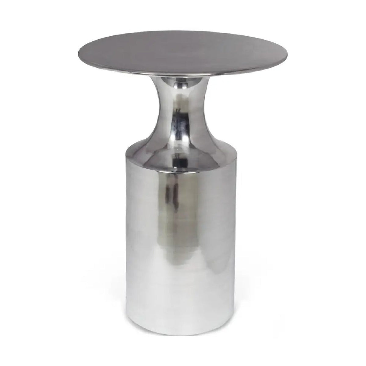 Modern European furniture - Metallic Collumn-Base Accent Table - www.oroa.com