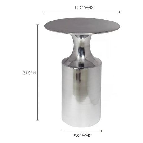 Modern European furniture - Metallic Collumn-Base Accent Table - www.oroa.com
