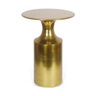 Modern European furniture - Metallic Collumn-Base Accent Table - www.oroa.com