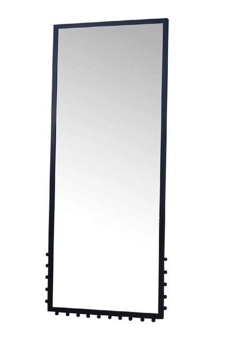 Modern European furniture - Black Iron Floor Mirror - www.oroa.com
