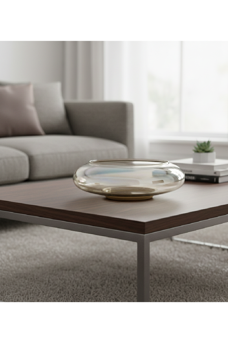 Modern European furniture - Smoky Brown Glass Bowl - www.oroa.com