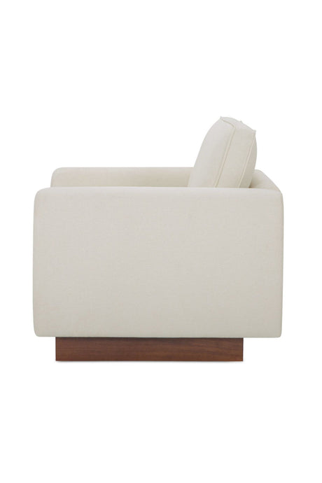 Modern European furniture - White Upholstered Accent Chair - www.oroa.com