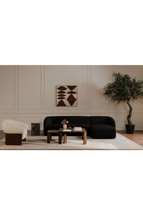 Modern European furniture - Curved Back Sectional Sofa - www.oroa.com