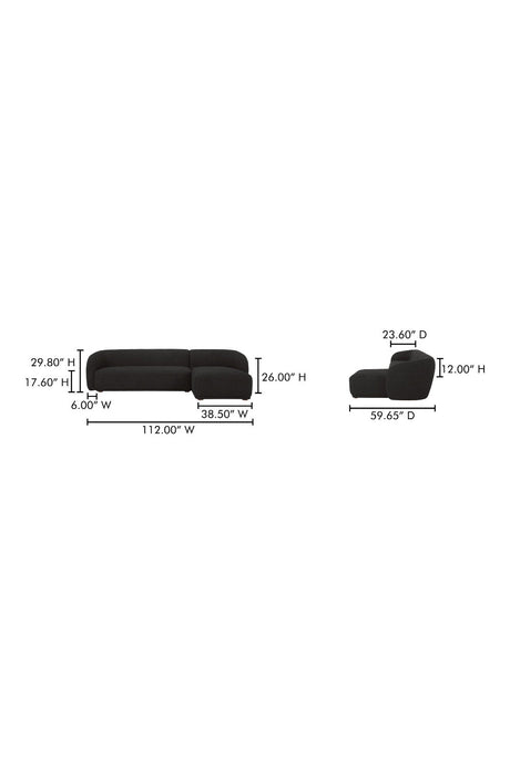 Modern European furniture - Curved Back Sectional Sofa - www.oroa.com