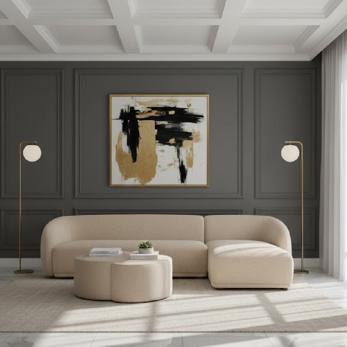 Curved Back Sectional Sofa | Novi Living Faye