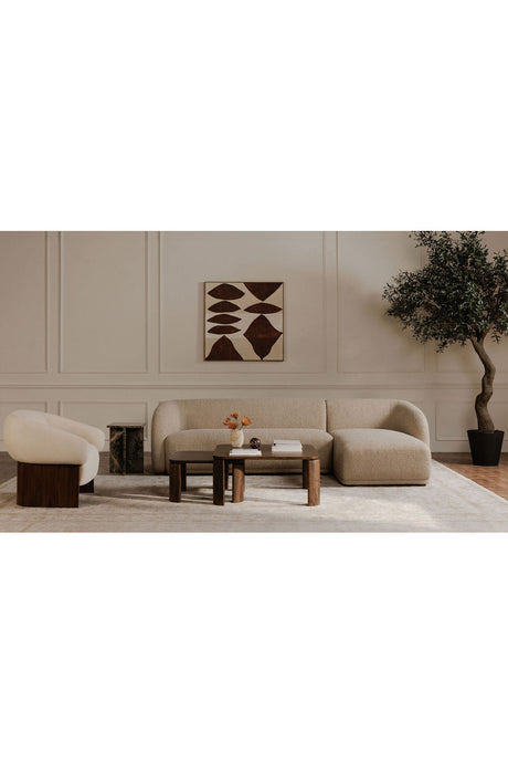 Modern European furniture - Curved Back Sectional Sofa - www.oroa.com