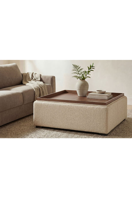 Modern European furniture - Square Tray Storage Ottoman - www.oroa.com