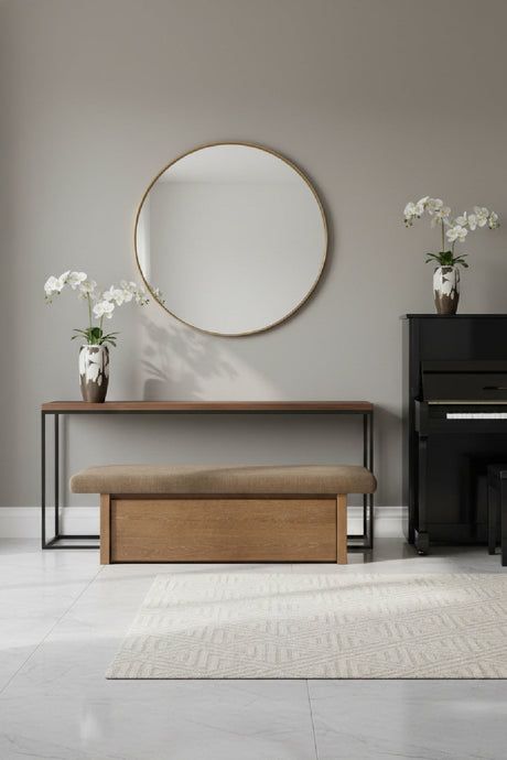 Modern European furniture - Chenille Storage Bench - www.oroa.com