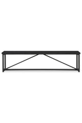 Modern European furniture - Black Pine Wood Bench - www.oroa.com