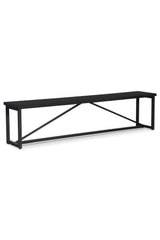 Modern European furniture - Black Pine Wood Bench - www.oroa.com
