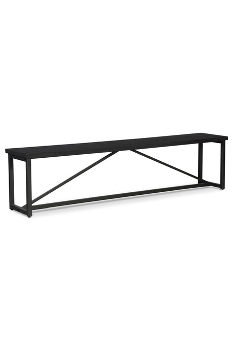 Modern European furniture - Black Pine Wood Bench - www.oroa.com