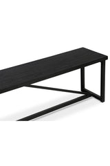 Modern European furniture - Black Pine Wood Bench - www.oroa.com
