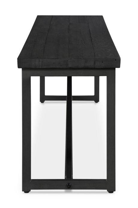 Modern European furniture - Black Pine Wood Bench - www.oroa.com