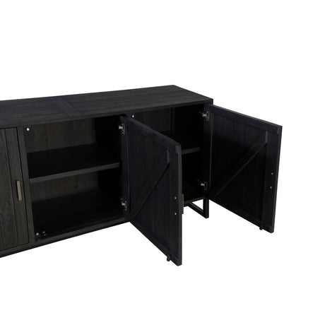 Modern European furniture - Slatted Pine 3-Door Sideboard - www.oroa.com