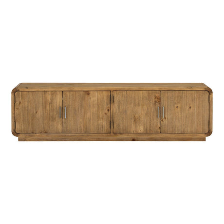 Modern European furniture - Rustic Pine 4-Door Media Cabinet - www.oroa.com