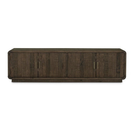 Modern European furniture - Rustic Pine 4-Door Media Cabinet - www.oroa.com