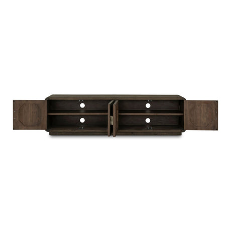 Modern European furniture - Rustic Pine 4-Door Media Cabinet - www.oroa.com