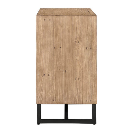 Modern European furniture - Slatted Pine 2-Door Cabinet - www.oroa.com