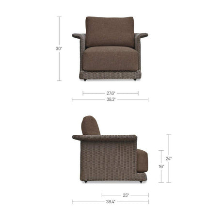 Modern European furniture - Curved Arm Wicker Outdoor Chair - www.oroa.com