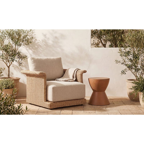 Modern European furniture - Curved Arm Wicker Outdoor Chair - www.oroa.com