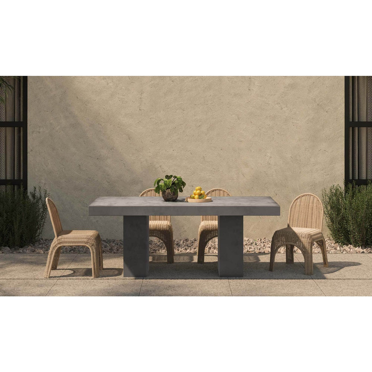 Modern European furniture - Classic Wicker Outdoor Dining Chairs (2) - www.oroa.com