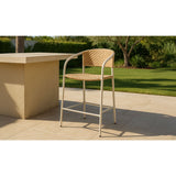 Modern European furniture - Basketweave Outdoor Bar Stool - www.oroa.com