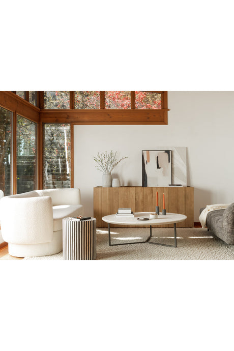Modern European furniture - White Marble Coffee Table - www.oroa.com