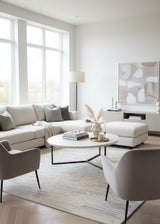 Modern European furniture - White Marble Coffee Table - www.oroa.com